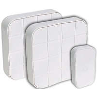 Tracon Budapest Kft. Vezeték nélküli csengő, négyzetes, 1 adó, 2 vevő 3×AA, 1×CR2032, 100m, 10 music, IP44 BELLW1-1V2 Tracon