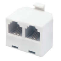 Somogyi Elektronic Kft. Telefon elosztó 1xdugó-2xaljzat TS 16/2/WH