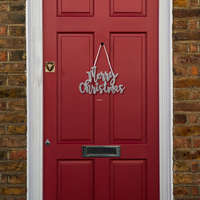 Globiz International Kft. Karácsonyi dekoráció - "Merry Christmas" felirat - 20 x 12 cm - ezüst