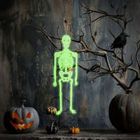 Globiz International Kft. Halloween-i foszforeszkáló dekoráció - csontváz - 32 x 11 cm