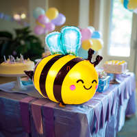 Globiz International Kft. Alumínium fólia lufi - méhecske - 65 x 81 cm