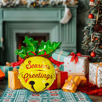 Globiz International Kft. Karácsonyi lufi - alumínium fólia - csengettyű - 58x78cm