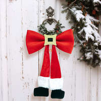 Globiz International Kft. Karácsonyi dísz - masni, glitteres övcsattal - 25 x 40 cm