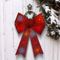 Globiz International Kft. LED-es masni dekoráció - fényes - piros - 11 színes LED - 40x30cm