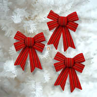 Globiz International Kft. Masni dekoráció - glitteres, piros - 10x13cm - 3 db/csomag