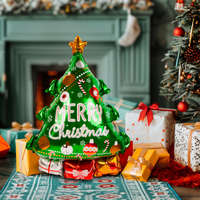 Globiz International Kft. Karácsonyi lufi - alumínium fólia - fenyőfa - 80x55cm