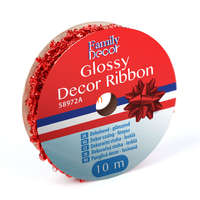 Globiz International Kft. Dekor szalag - fényes - 2,74 m - piros