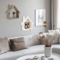 Globiz International Kft. Fali dekoráció-házikó-24x24 cm-4 féle