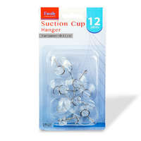 Globiz International Kft. Tapadókorongos akasztó - 3,5 cm - átlátszó - 12 db / csomag