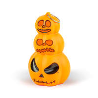 Globiz International Kft. Halloween-i világító dekoráció - tök - melegfehér LED - 12 x 7,5 cm - 3 x LR1130