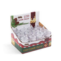 Globiz International Kft. LED-es gyertya dekor - 7,5 x 3,6 cm - melegfehér - műanyag