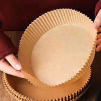 Globiz International Kft. Air fryer sütőpapír - olaj nélküli sütőhöz - kör - 20 cm - 50 db / csomag