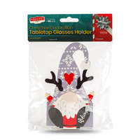 Globiz International Kft. Karácsonyi dekoráció - asztali szemüvegtartó- - 14 x 10 cm - 4 féle Mikulás, rénszarvas, manó vagy hóember - véletlenszerűen lesz kiválasztva