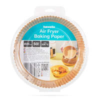 Globiz International Kft. Air fryer sütőpapír - olaj nélküli sütőhöz - kör - 23 cm - 50 db / csomag