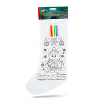 Globiz International Kft. Színezhető mikulás csizma - 4 filccel - 4 féle - 41 x 21 cm (véletlenszerűen kerül kiválasztásra)