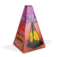 Globiz International Kft. Halloween-i LED lámpás - boszorkány - melegfehér - fekete - 9,5 x 9,5 x 17 cm - 2 x AAA