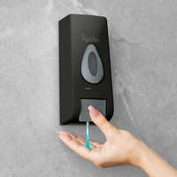 Globiz International Kft. Szappanadagoló - kézzel működtethető - 350 ml - fali - fekete