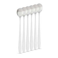 Globiz International Kft. Rozsdamentes acél kávéskanál / latte macchiato kanál - 186 x 30 mm - 6 db / csomag