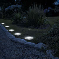 Globiz International Kft. LED-es leszúrható szolár lámpa - kör alakú - középfehér - 12 cm - Garden of Eden 11440C