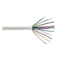 Alarm vezeték 10x0,22 mm2 CCA fehér (100) 65V (YYSch, riasztó kábel)