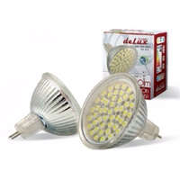 deLux LED MR16 3W GU5.3 200lm 4000K semleges fehér fényforrás 120fokos Ra80 12V AC/DC d=50mm DEL305 deLux