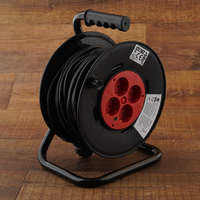 Stilo Stilo 2 pólusú műanyag kábeldob fém tartóval 25 Fm. MT 3x1,5 mm2 vezetékkel