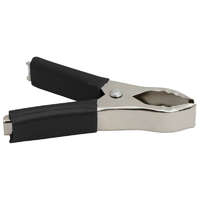 Globiz International Kft. Krokodilcsipesz fekete 05179FK 75 mm Fekete PVC szigeteléssel (30A)