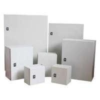 Skybox Fém elosztószekrény szerelőlappal 500x400x200mm, szürke RAL7035 - Skybox SKY1468