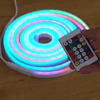 deLux LED szalag neon flex RGB szett távirányítóval tápegységgel 5m IP65,12V DC 4,8W/m 300lm/m 120LED/m SMD2835 DEL1637