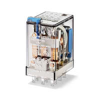 Finder-Hungary Kereskedelmi Kft. FINDER 55.33.9.024.0010 Miniatűr ipari relé, foglalatba dugaszolható, tesztgomb, 3 váltóérintkező 10 A, : 24 V DC