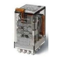 Finder-Hungary Kereskedelmi Kft. FINDER 55.34.9.024.0094 miniatűr ipari relé 4CO(váltó) 7A 24V DC zárható tesztgomb+LED+védődióda+mech.állapotjelzés