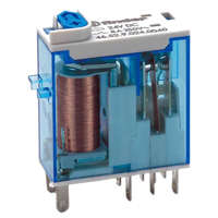 Finder-Hungary Kereskedelmi Kft. FINDER 46.52.9.024.0074 Miniatűr ipari relé, dugaszolható, mech. és polaritásfüggetlen LED + tesztgomb, 2 váltóérintkező 8 A, : 24 V DC