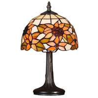 Luxera s.r.o. Tiffany asztali lámpa, virág mintás, 38 cm - Prezent 88, 1xE14 foglalattal