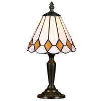 Luxera s.r.o. Tiffany asztali lámpa, rombusz mintás, 32 cm - Prezent 90, 1xE14 foglalattal