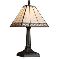 Luxera s.r.o. Tiffany asztali lámpa, szögletes, 34 cm - Prezent 92, 1xE14 foglalattal