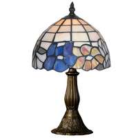 Luxera s.r.o. Tiffany asztali lámpa virág motívummal, 35 cm - Prezent 107, 1xE14 foglalattal