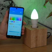 Signify Poland Sp. z o.o. WiZ okos E14 LED, opál, gyertya, opál, 4.9 W, 470 lm, 2200-6500 K +RGB, szabályozható fehér és szín-40 W izzó helyett, 220-240 V, applikációval vezérelhető, Wi-fi