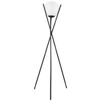 EGLO Magyarország Kft. Állólámpa talpkapcsolóval, 150 cm, fekete-fehér színű - Salvezinas Eglo 39594, üveg, 1xE27 foglalattal