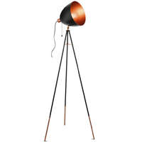 EGLO Magyarország Kft. Háromlábú állólámpa loft stílusban, vörösréz színben, 136 cm - Chester Eglo 49386, húzókapcsoló, 1xE27 foglalattal
