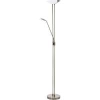 EGLO Magyarország Kft. Szabályozható LED állólámpa, 180 cm, fehér-nikkel színű - Baya Eglo 93876, fényerőszabályzó kapcsoló, 3000 K, 1950 lm, 22,5 W