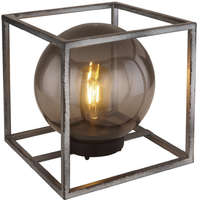 Globo Eastern Europe s.r.o Kültéri napelemes asztali LED lámpa, antikolt fekete gömb kockában 23 x 23 cm - Solar Globo 33814