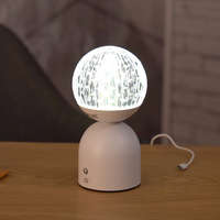 Globo Eastern Europe s.r.o Szabályozható LED kristálygömb fehér talapzattal, 20 cm - Julsy Globo 21007W, memória, USB, akkumulátoros, tölthető, hordozható, 2700-6500 K, 173 lm, 2,5 W