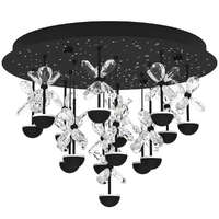 EGLO Magyarország Kft. Mennyezeti LED lámpa kristály virág díszekkel, 50 cm - Pianopoli 2 Eglo 390275, 3600 lm, 3000 K, 15x1,8 W, 220-240 V