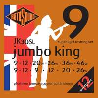 Rotosound Rotosound Akusztikus gitár húrkészlet, foszfor-bronz, 12 húros, 9 12 9 12 20 26, 9 12 20 26 36 46