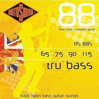 Rotosound Rotosound Basszusgitár húrkészlet, fekete nylon, köszörült, rövid, 65 75 90 115