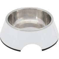 Trixie Trixie Dog Bowl műanyag és rozsdamentes tál fehér kutyáknak 0,2l/Ø14cm