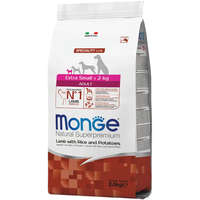 Monge Monge Speciality Line Extra Small Adult Száraz Kutyatáp (Bárány, Rizs és Burgonya) - 2,5 kg