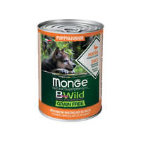Monge Monge BWild Puppy & Junior Gabonamentes Konzerv Kutyáknak (Kacsa, Sütőtök és Cukkini) - 400 g