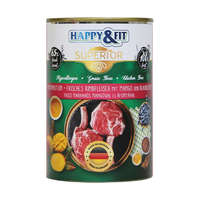 Happy&Fit Happy&Fit Superior Konzerv Kutyáknak (Friss Marha, Mangó és Áfonya) - 400 g