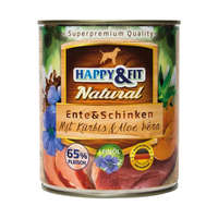 Happy&Fit Happy&Fit Natural Konzerv Kutyáknak (Kacsa, Sonka, Sütőtök és Aloe vera) - 800 g